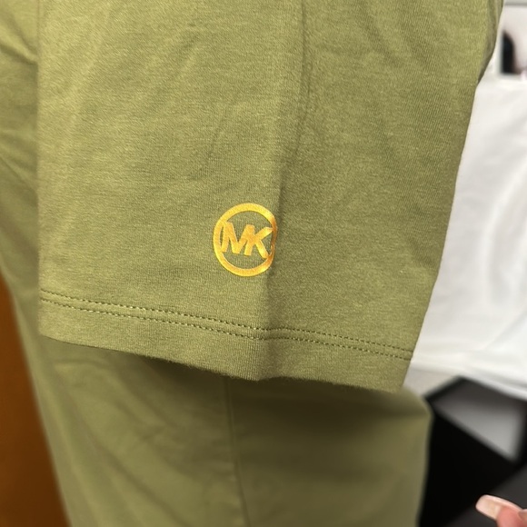 Michael Kors Army Green with Gold Zipper, Polo Collar - Last One, Size Medium - Picture 2 of 5